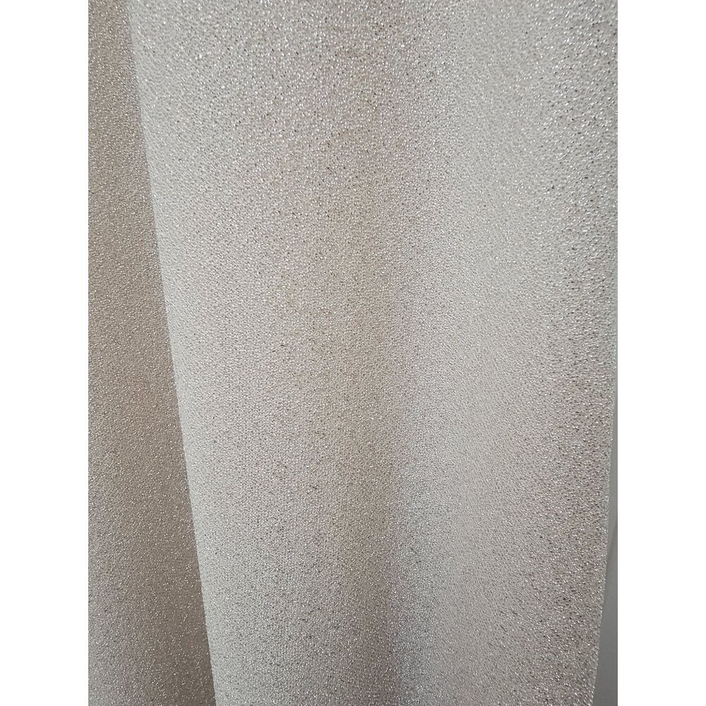Vintage 70s Sleeveless Shimmering Champagne Gold Lamé Sheer Maxi Dress Sz 18.5 - Picture 6 of 9